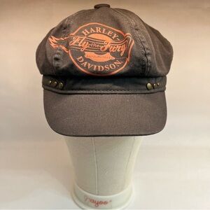 ✨Harley Davidson Womens Newsboy Hat Biker Vintage Authentic Motorcycle One Sz🏍️